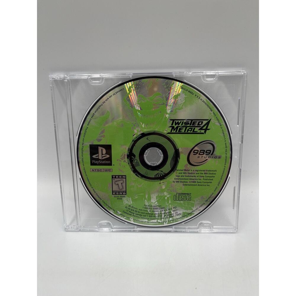 Twisted Metal 4 - PlayStation 1, PS1 - Disc Only - Tested